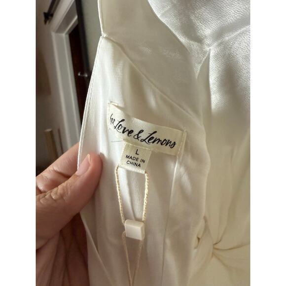 NWT For Love and Lemons Lucy Mini Dress in White Size Large - Picture 6 of 8